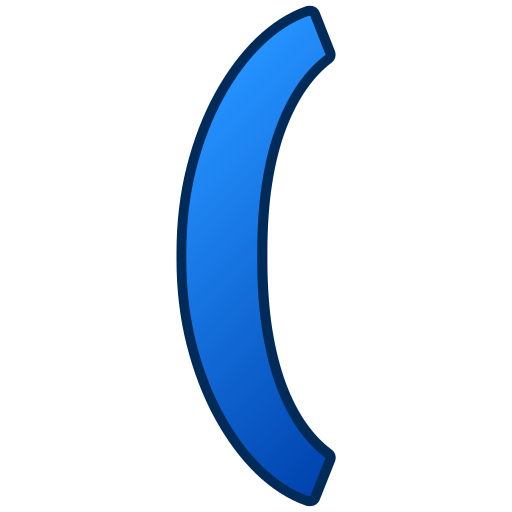 オープンブラケット Generic gradient lineal-color icon