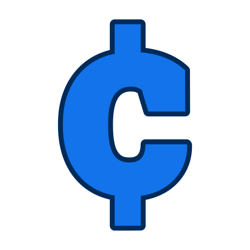 cent teken Generic color lineal-color icoon