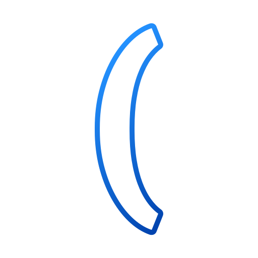 オープンブラケット Generic gradient outline icon
