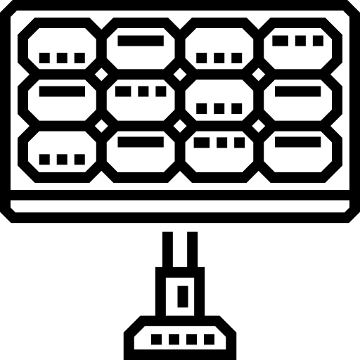 태양 전지 패널 Detailed Straight Lineal icon