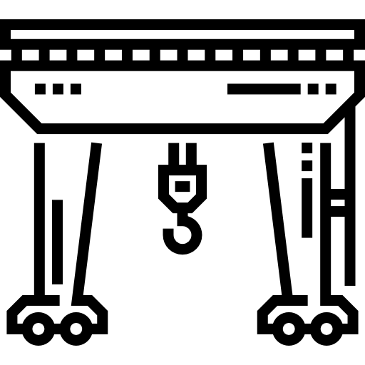 grua Detailed Straight Lineal icono