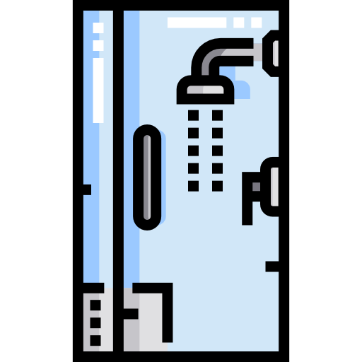 Shower Detailed Straight Lineal color icon