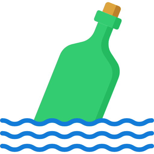 messaggio in una bottiglia Special Flat icona