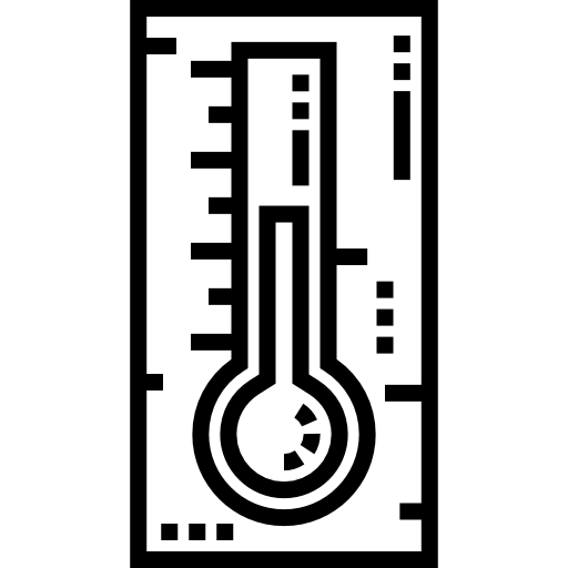 온도계 Detailed Straight Lineal icon