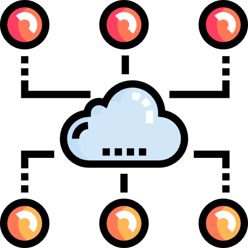 chmura Detailed Straight Lineal color ikona