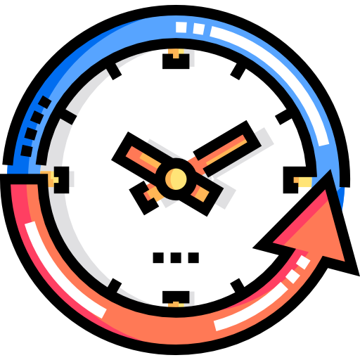 Clock Detailed Straight Lineal color icon