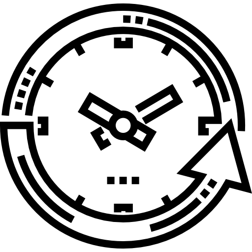 reloj Detailed Straight Lineal icono