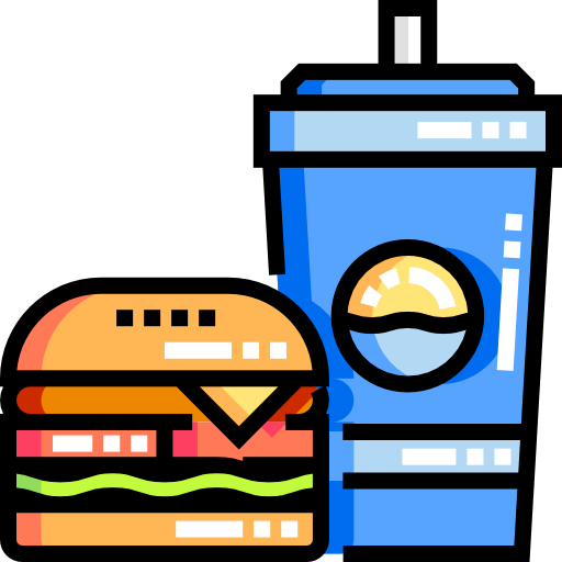 comida rápida Detailed Straight Lineal color icono