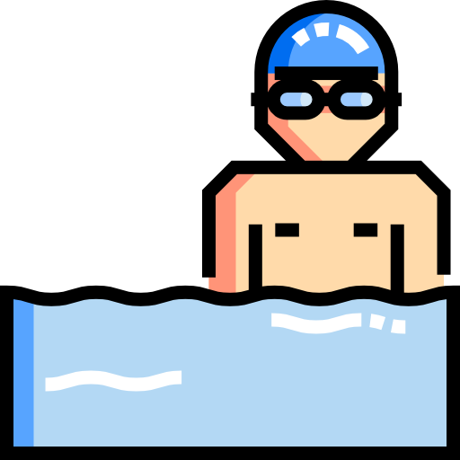 pływanie Detailed Straight Lineal color ikona