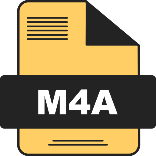 archivo m4a Generic color lineal-color icono