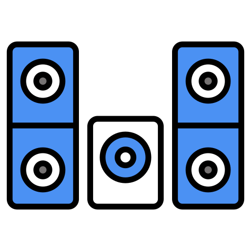 オーディオシステム Generic color lineal-color icon