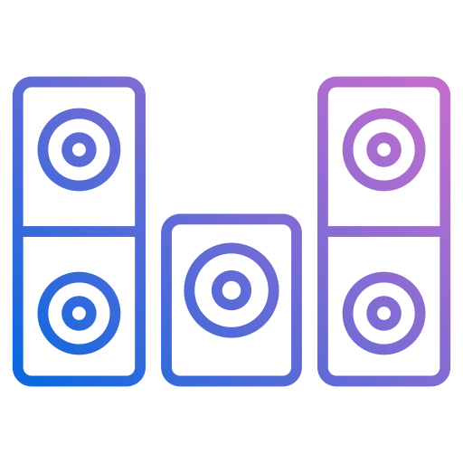 Аудио система Generic gradient outline иконка