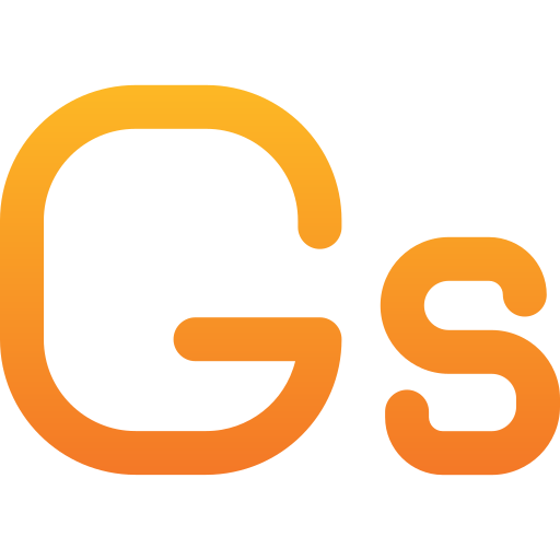 グアラニー記号 Generic gradient fill icon