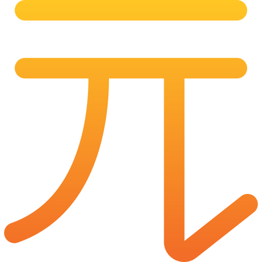 ニュー台湾ドル Generic gradient fill icon