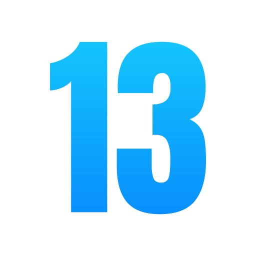 Thirteen Generic gradient fill icon
