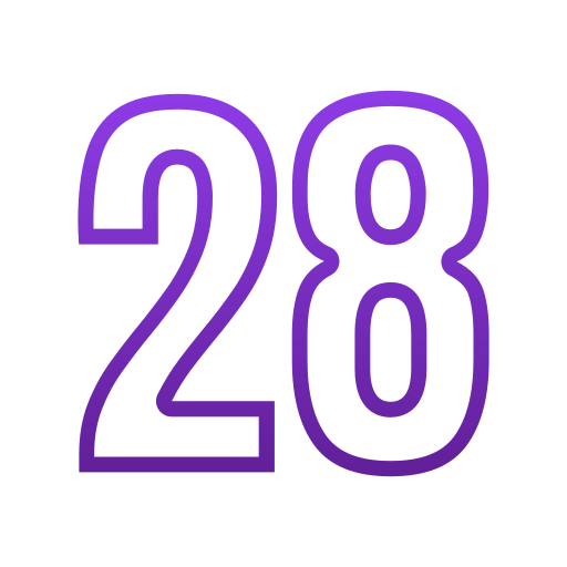 Twenty eight Generic gradient outline icon