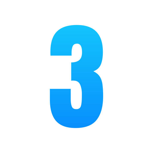 trzy Generic gradient fill ikona