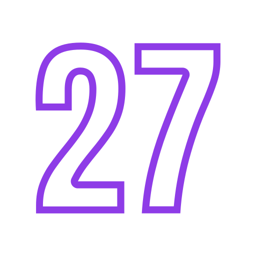 siebenundzwanzig Generic color outline icon