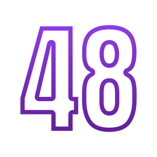 cuarenta y ocho Generic gradient outline icono