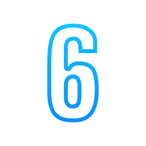 Six Generic gradient outline icon