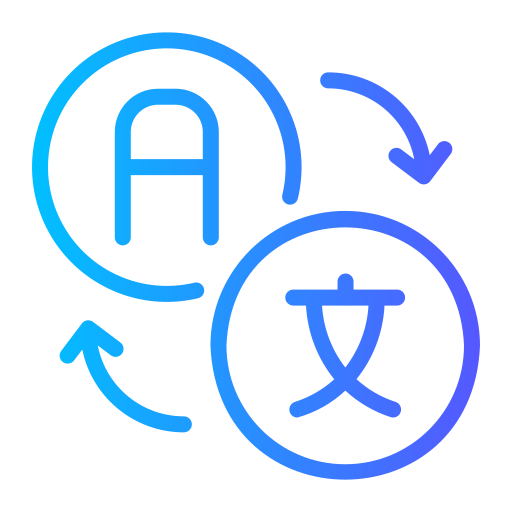 Language Generic gradient outline icon