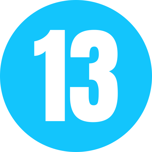 trzynaście Generic color fill ikona