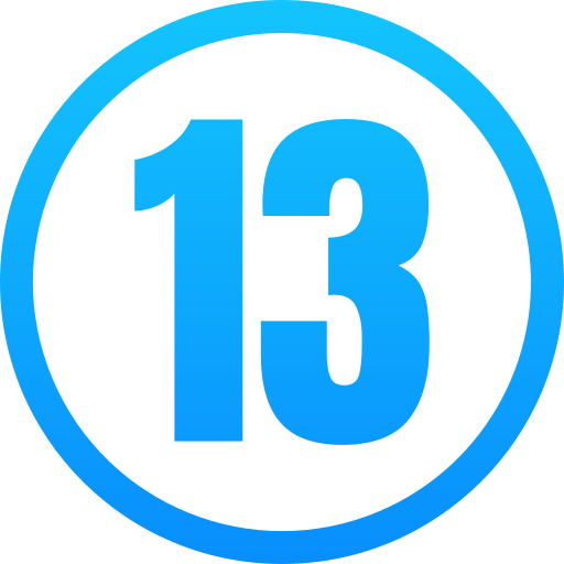 trzynaście Generic gradient fill ikona