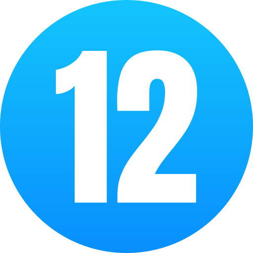 dwanaście Generic gradient fill ikona