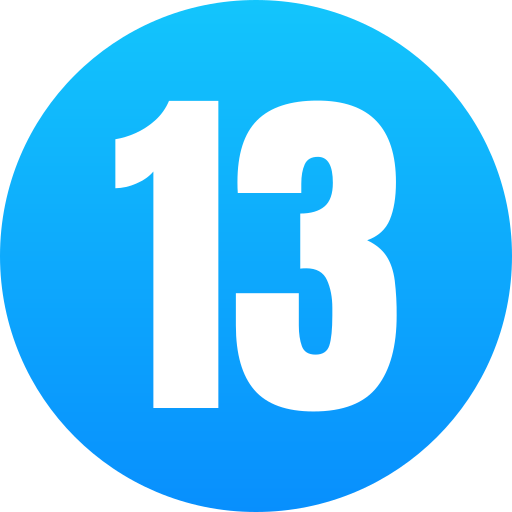 Thirteen Generic gradient fill icon