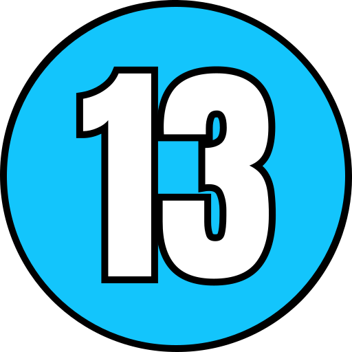 Thirteen Generic color lineal-color icon