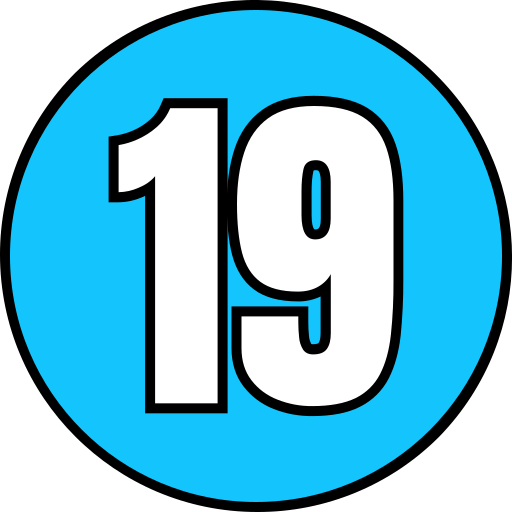 Nineteen Generic color lineal-color icon