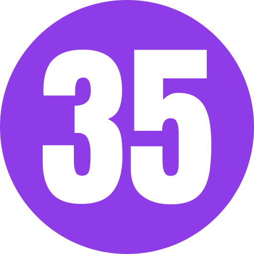 Thirty five Generic color fill icon