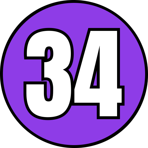 Thirty four Generic color lineal-color icon