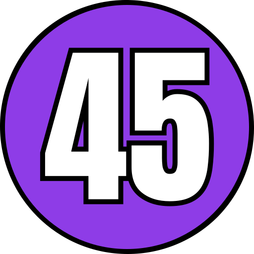 Forty five Generic color lineal-color icon