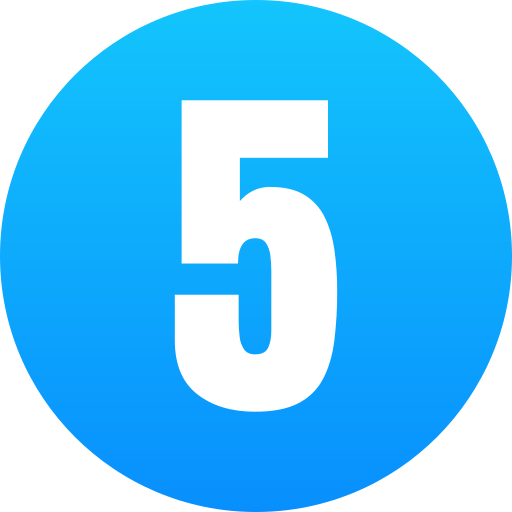Five Generic gradient fill icon