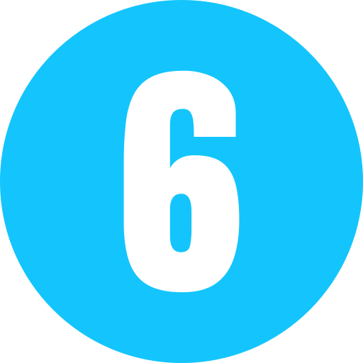 sześć Generic color fill ikona