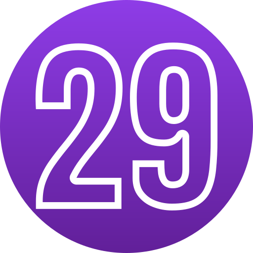 Twenty nine Generic gradient fill icon