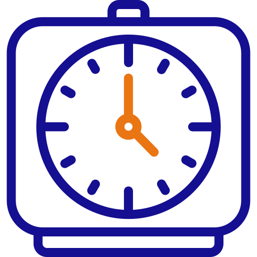 reloj de escritorio Generic color outline icono