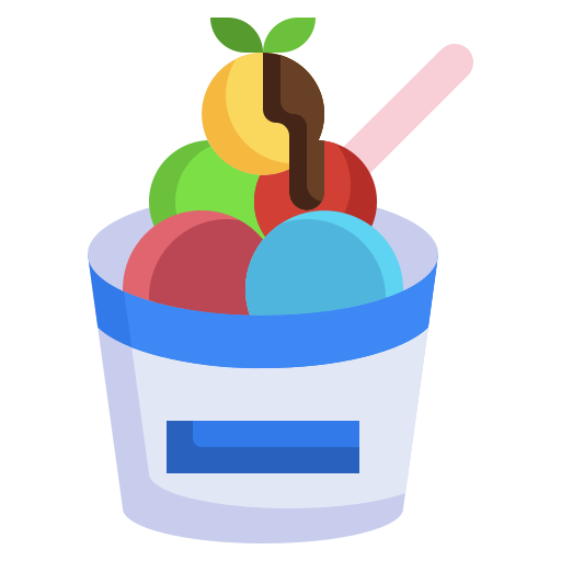 아이스크림 컵 Generic color fill icon