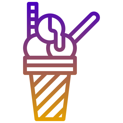 Ice cream cone Generic gradient outline icon