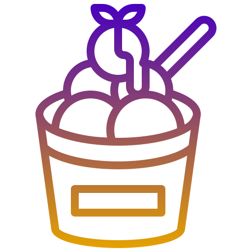taza de helado Generic gradient outline icono