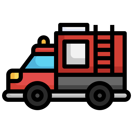 brandweerwagen Generic color outline icoon