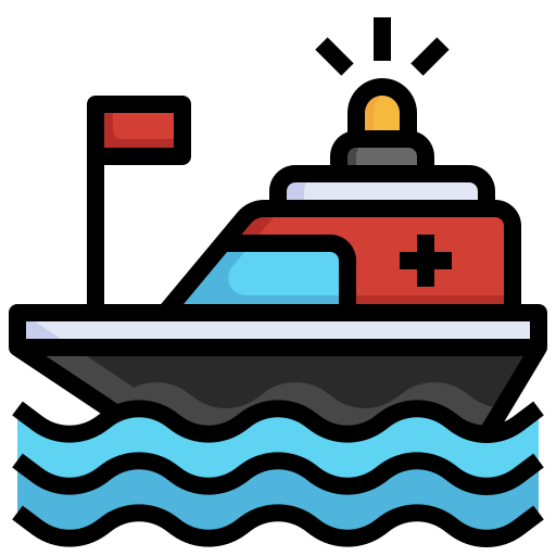 barco de resgate Generic color outline Ícone