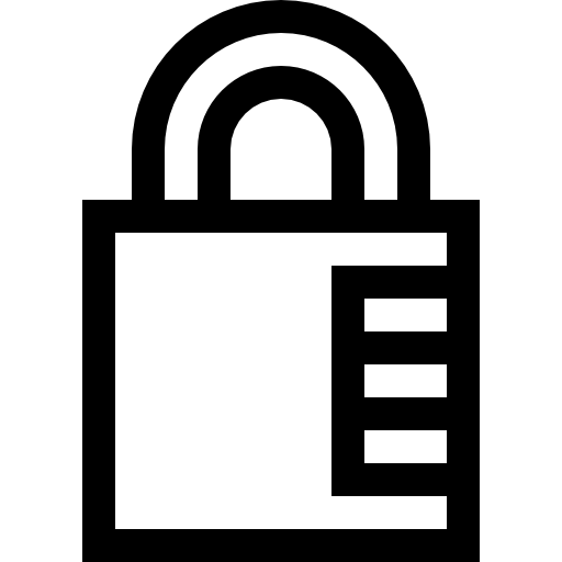 kłódka Basic Straight Lineal ikona