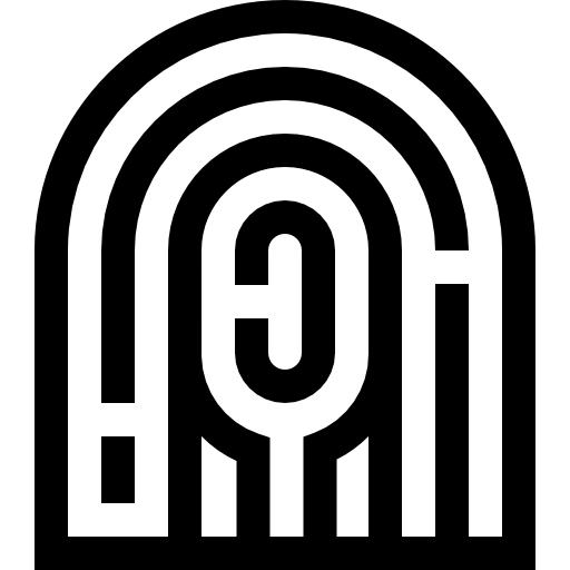 huella dactilar Basic Straight Lineal icono