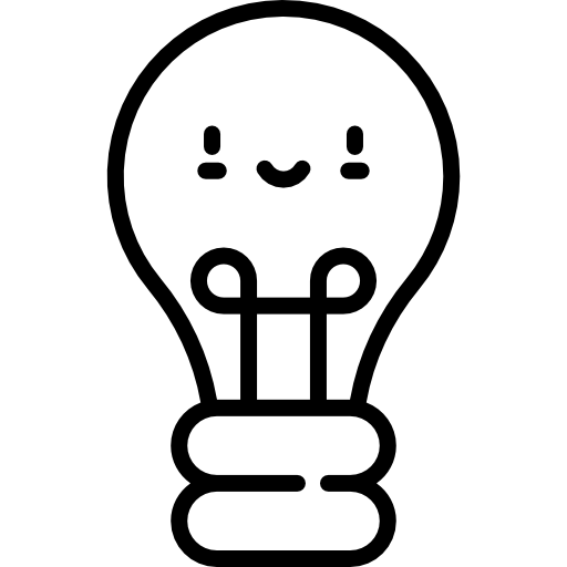 電球 Kawaii Lineal icon