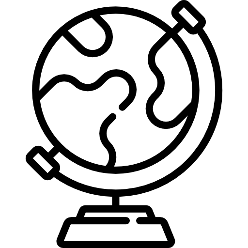 Глобус Kawaii Lineal иконка