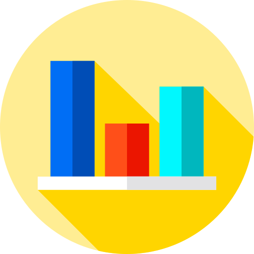 Bar chart Flat Circular Flat icon