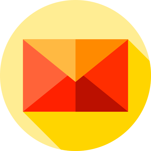 poczta Flat Circular Flat ikona