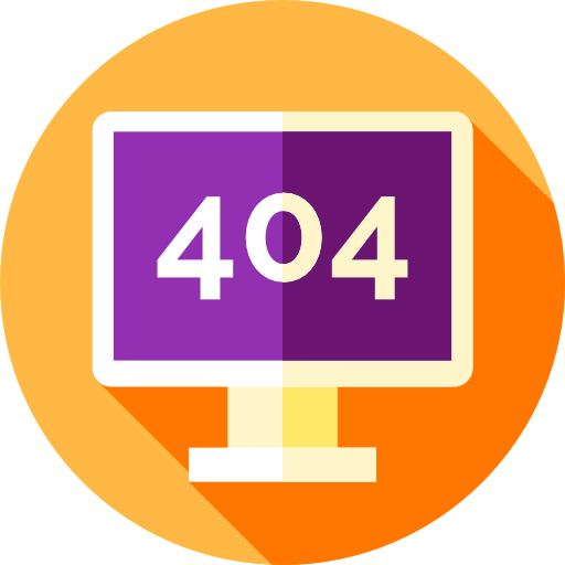 404 오류 Flat Circular Flat icon